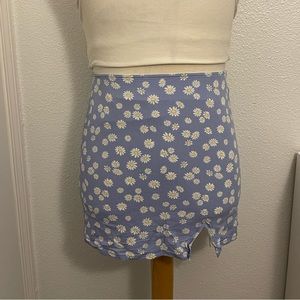 Blue floral miniskirt